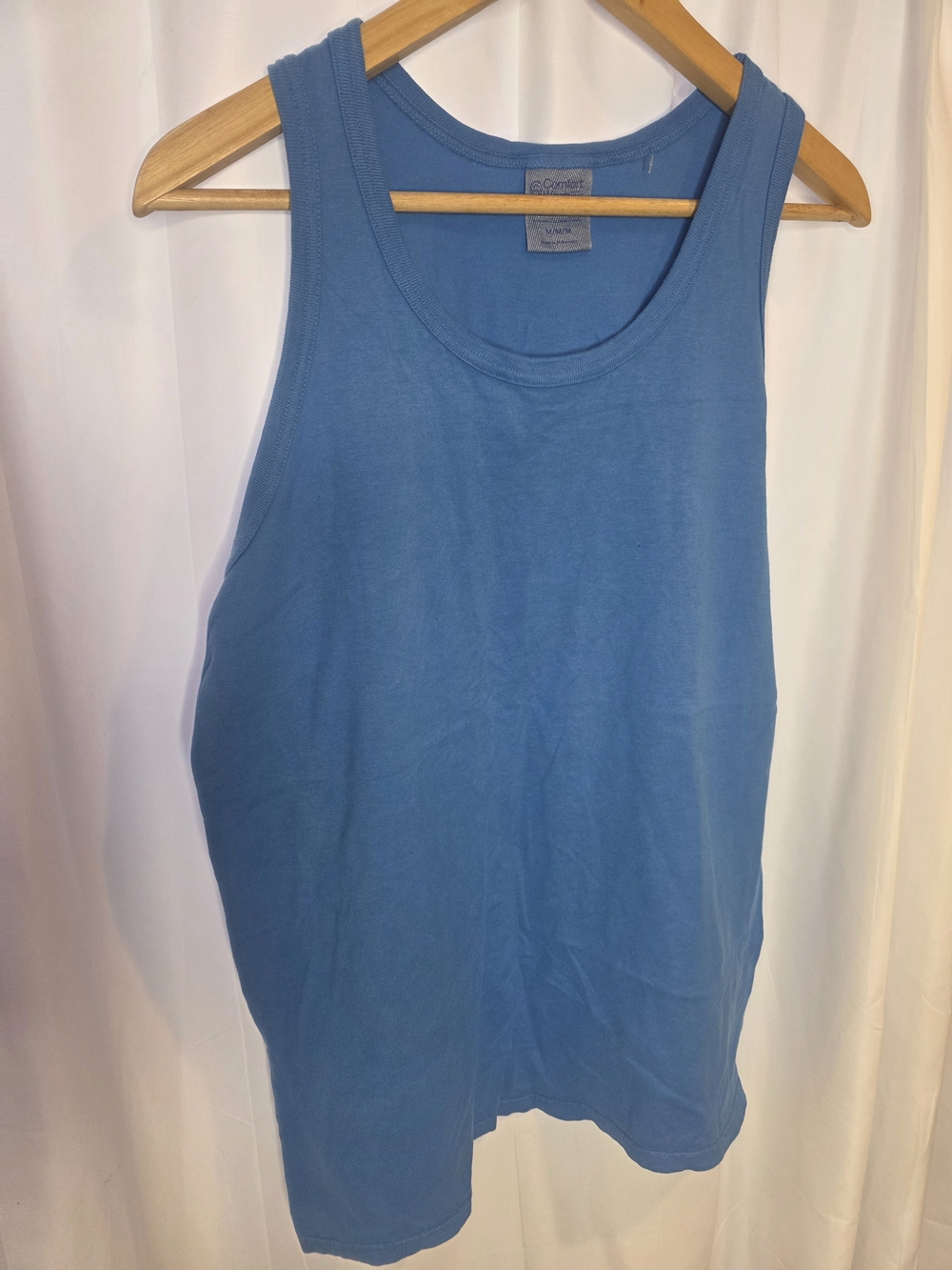 Comfort Colors Washed Blue Scoop Tank Top